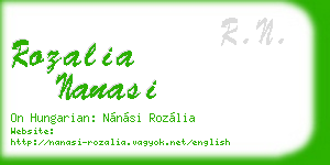 rozalia nanasi business card